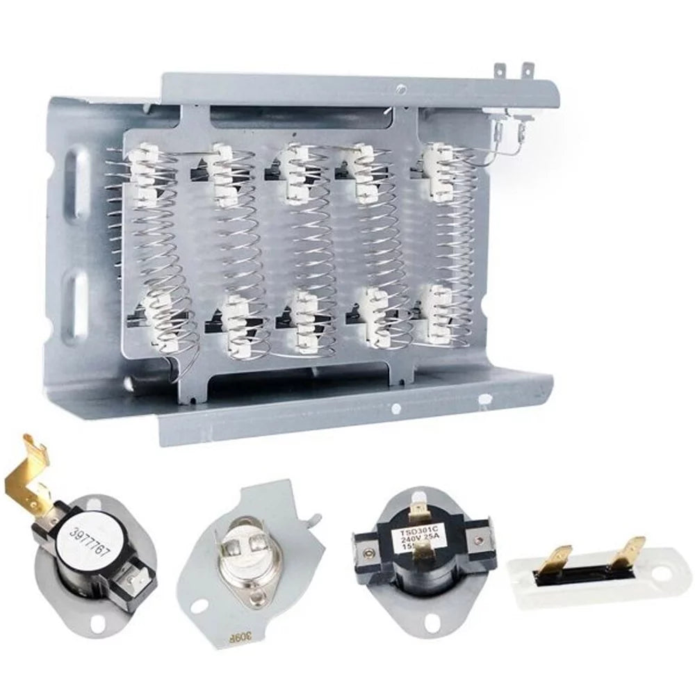 Dryer Heating Element with Thermostat and Thermal Fuse B446362