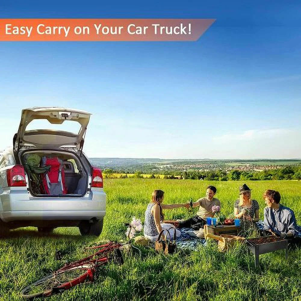 14'' Portable Charcoal Grill with Wheels F7736