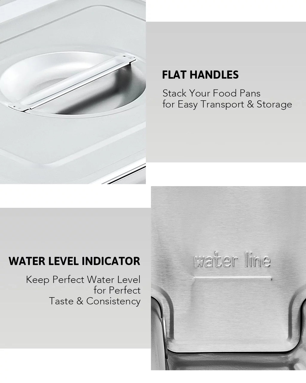 3 Pan Food Warmer Buffet Server with Glass Shelf I574