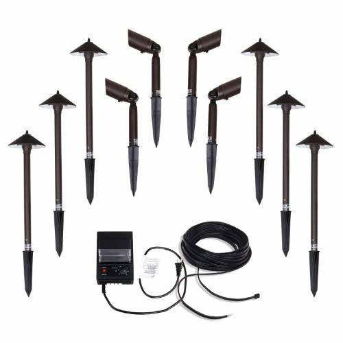 Waterproof Low Voltage Landscape Lighting Set with Spike Stand S97881