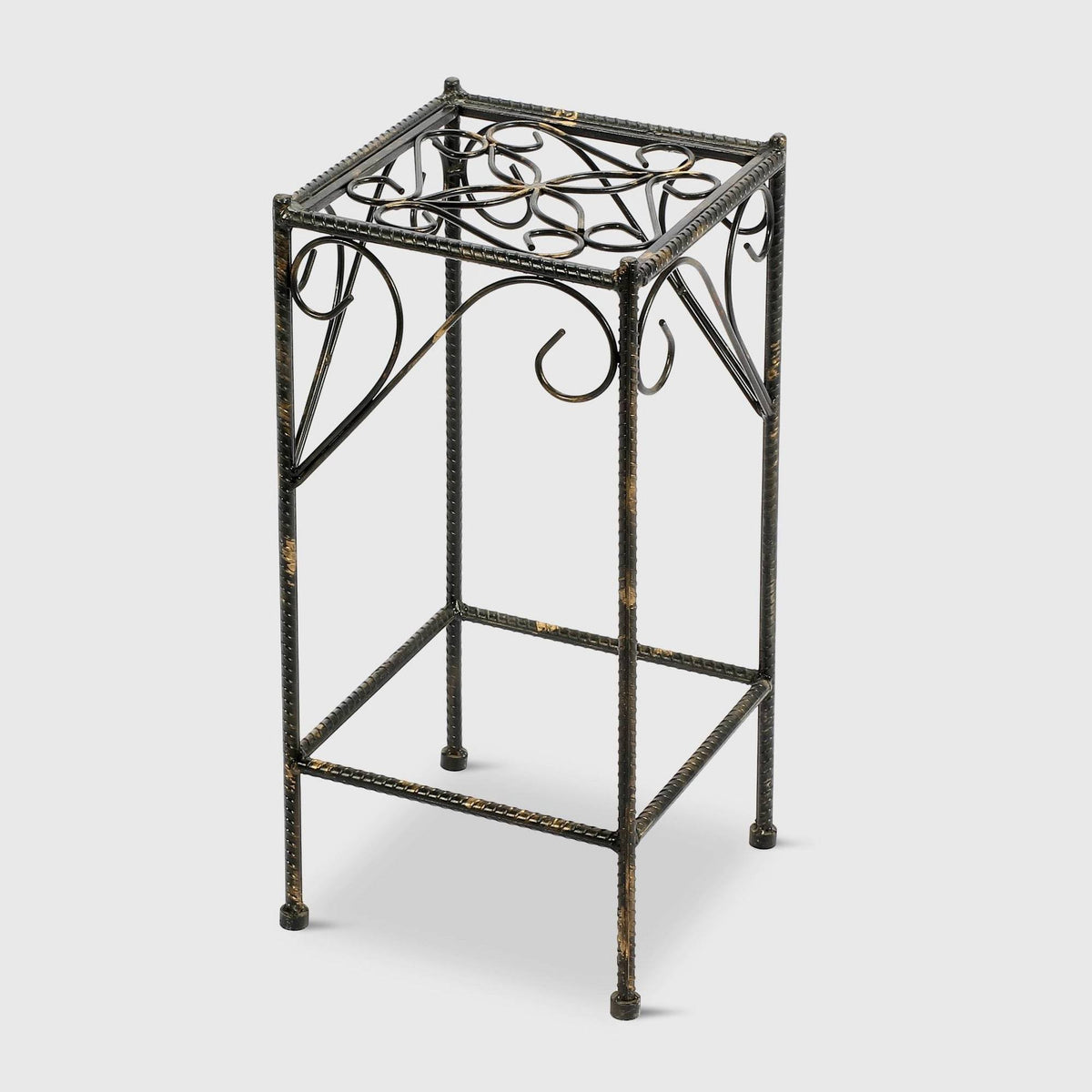 Medium Celtic Clover Square Cast-Iron Plant Stand W137