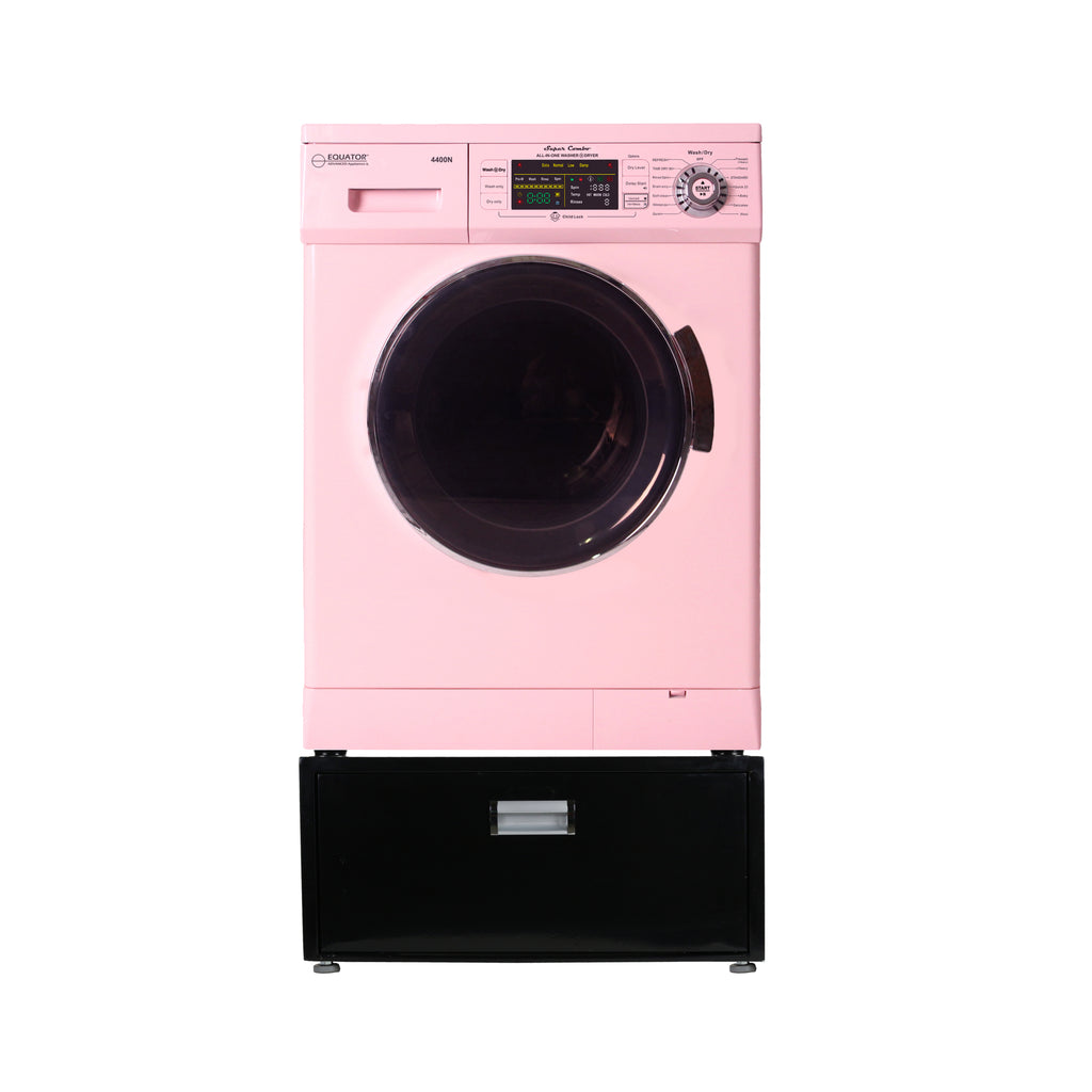 Compact 13 lbs Combination Washer Dryer with Laundry Pedestal Drawer D396556