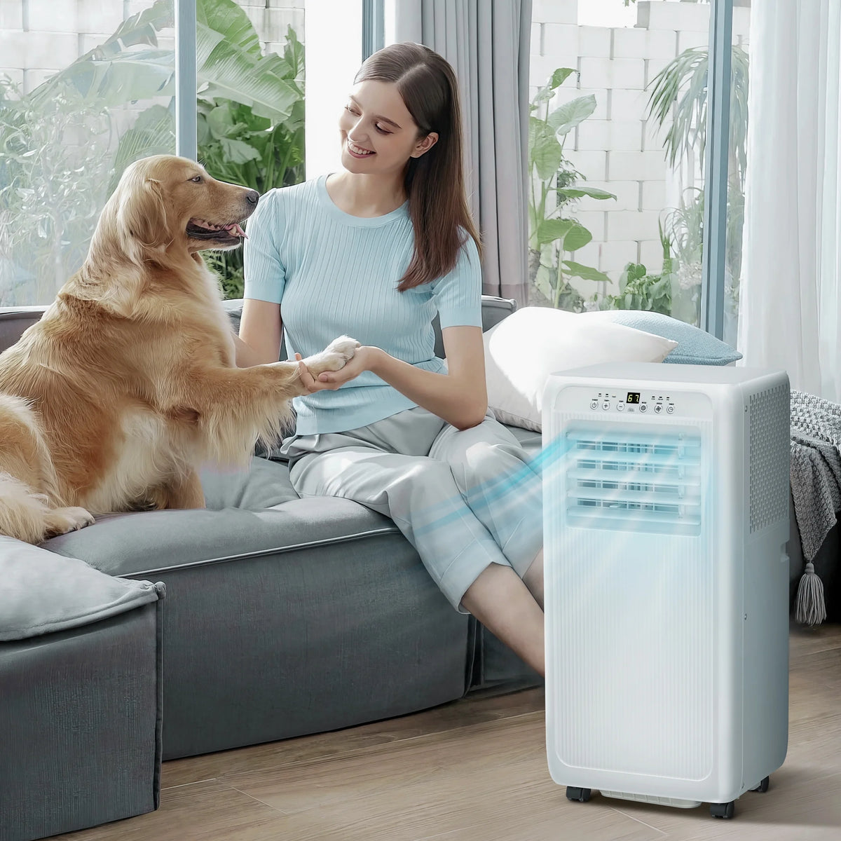 6000BTU Portable Air Conditioners 3-in-1 with Dehumidifier Fan K119693