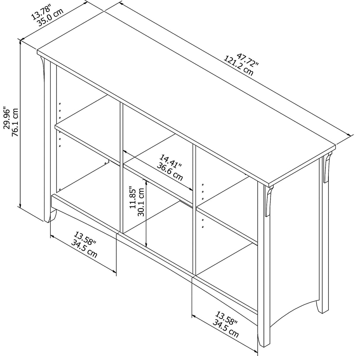 Gray 6-Cube Organizer D401783