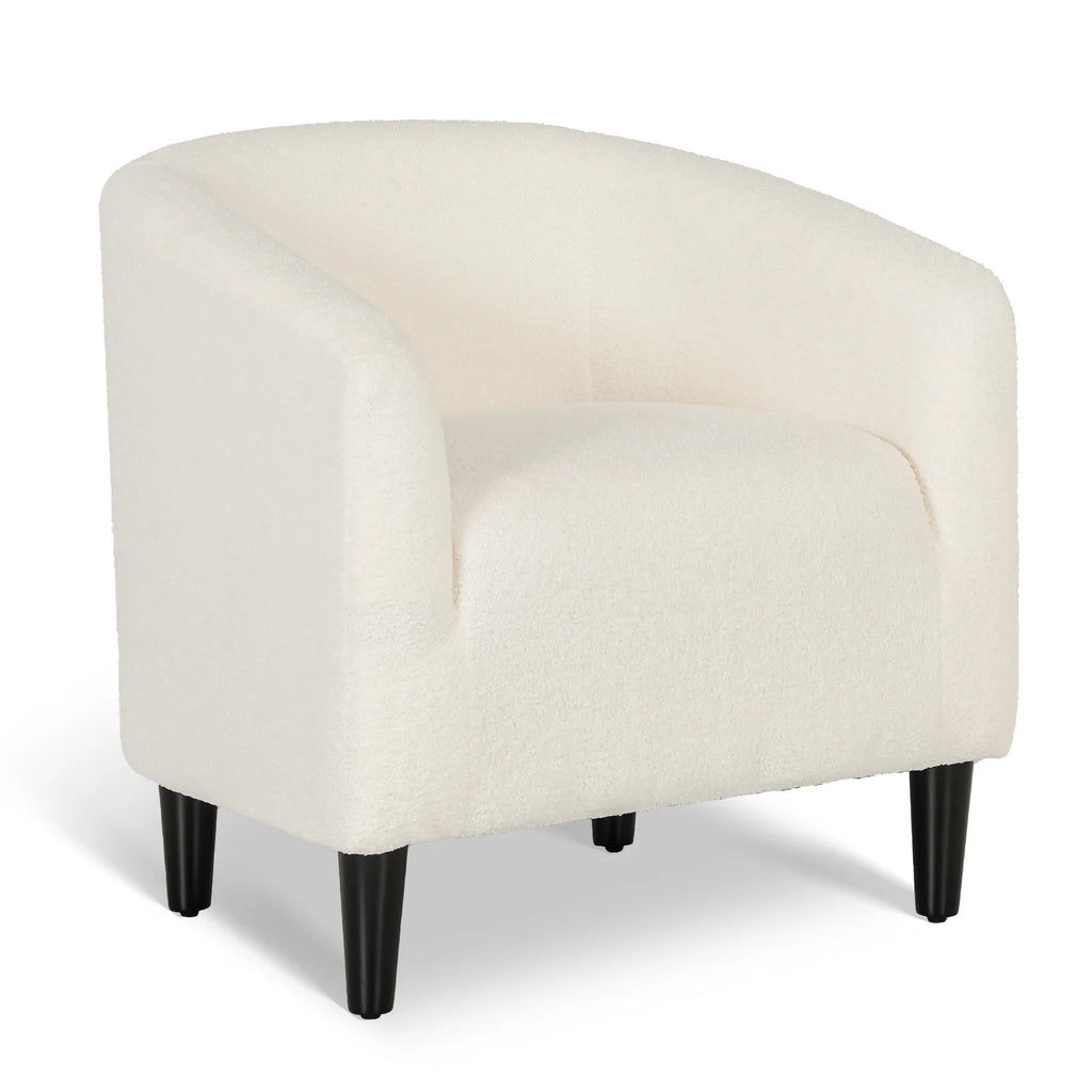 Cream Sherpa Upholstered Accent Chair R998