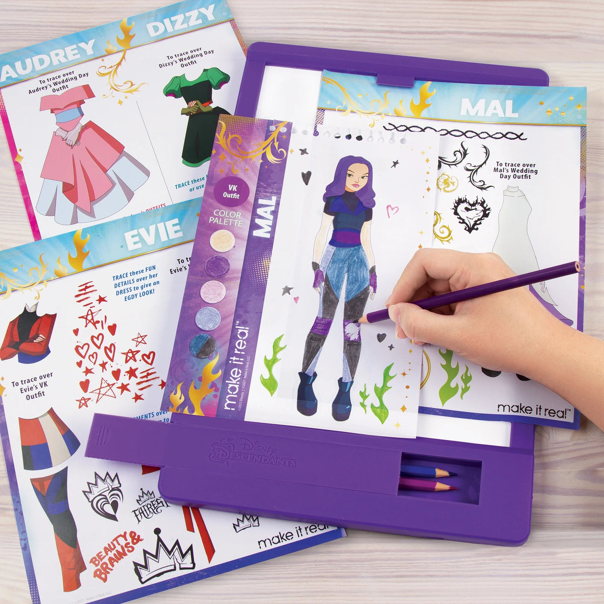 9 Piece Light Table & Sketchbook Set with Stickers & Coloring Pencils K7666