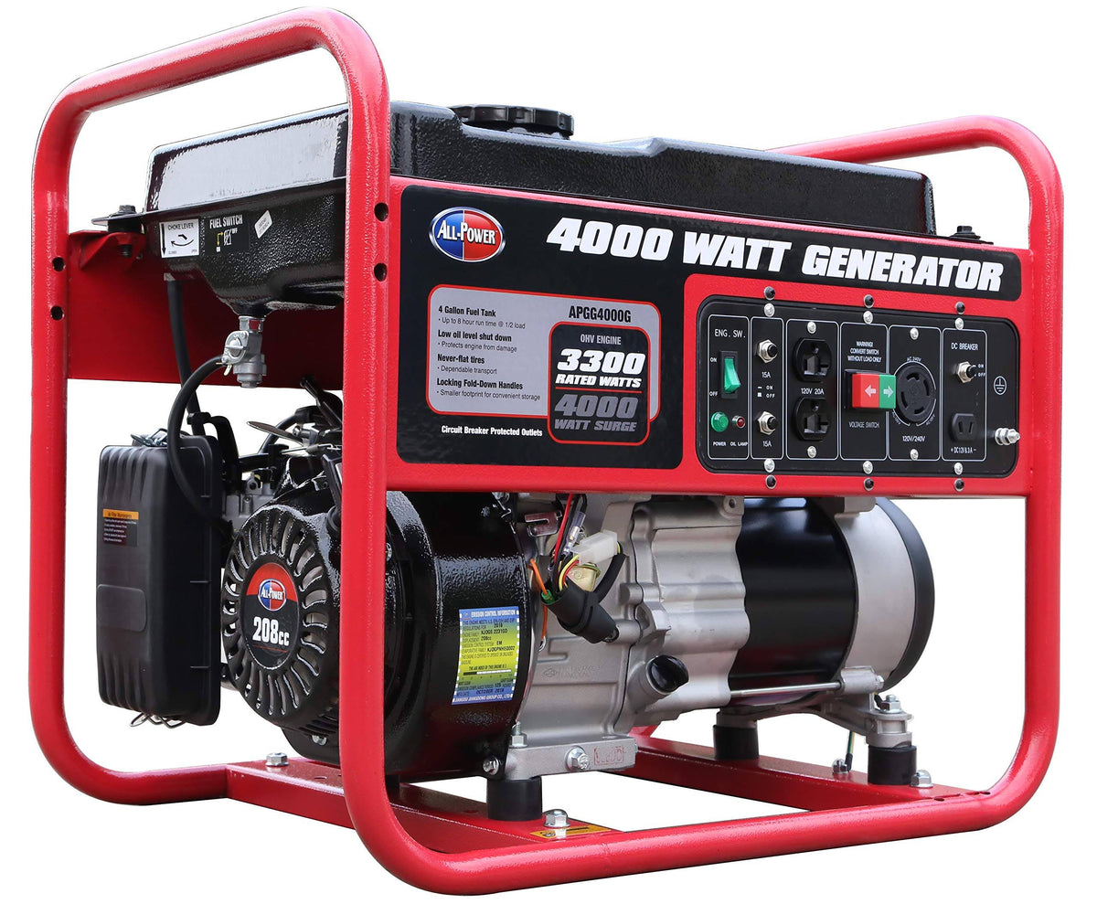4000 Watt Portable Gas Powered Generator B25976