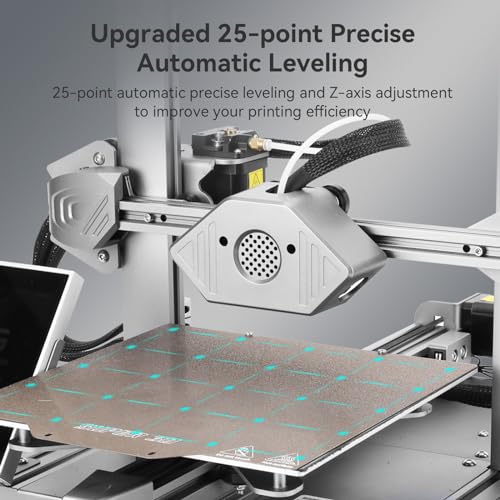 Silver 3D Printer, 5in Touch Screen, Print Size 8.7x8.7x9.8 Inch G9929