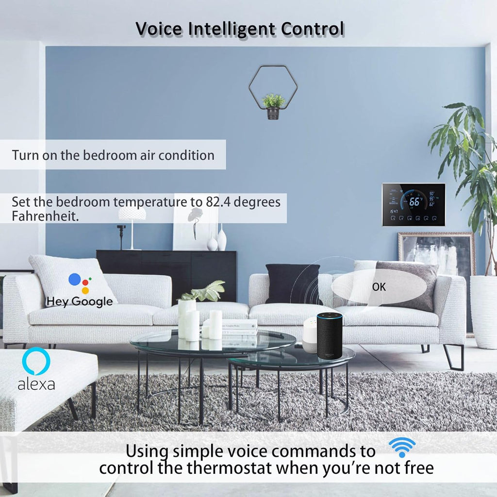 Digital WiFi Thermostat with App and LCD Color Screen E259677