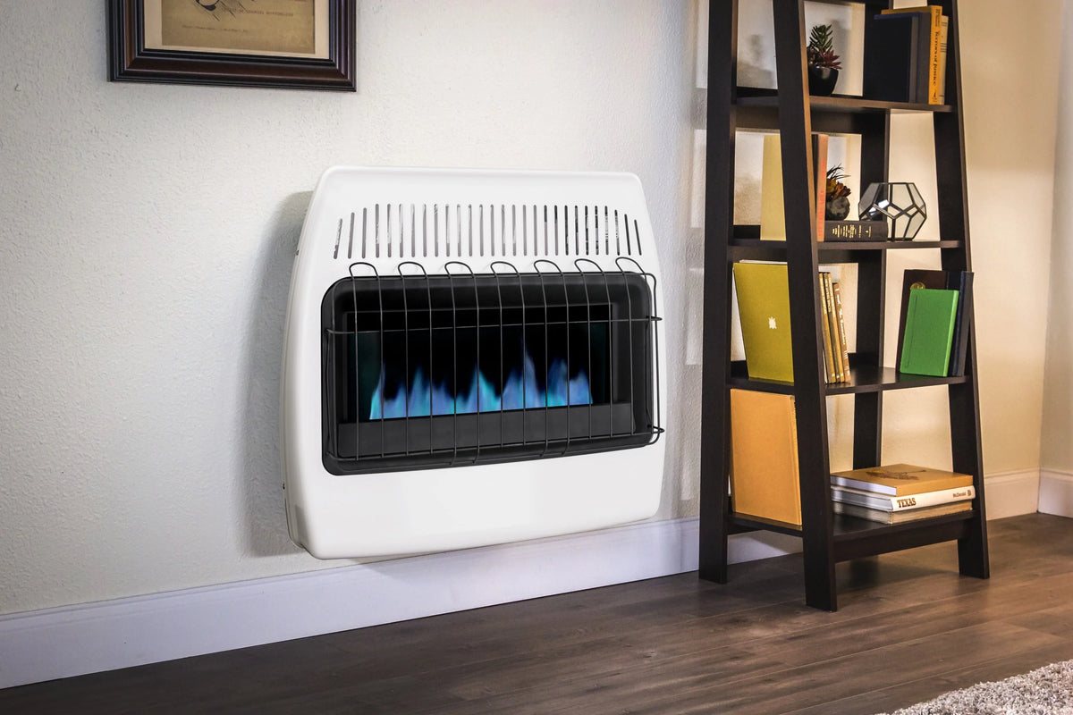 30,000 BTU Natural Gas Blue Flame Vent Free Wall Heater O2553
