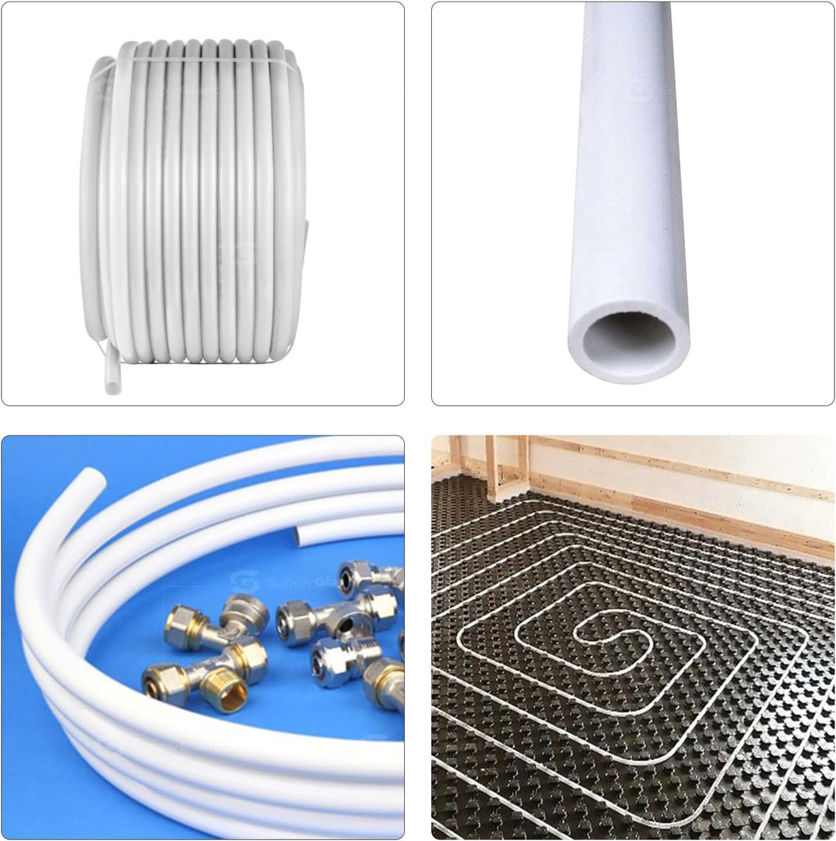 1/2 Inch X 100 Feet White PEX Pipe Tubing Coil W50170