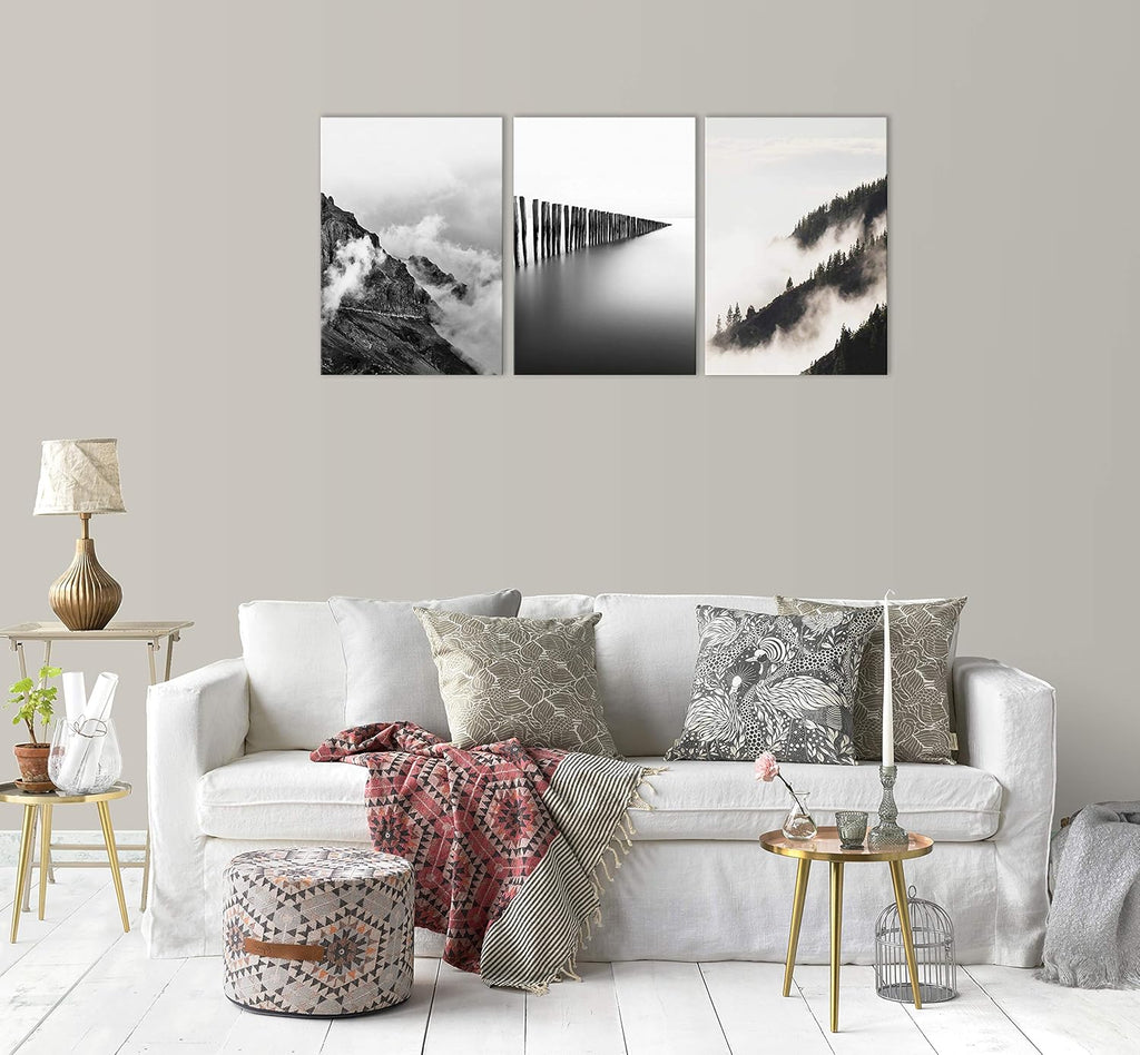 Black and White Canvas Wall Art J87608