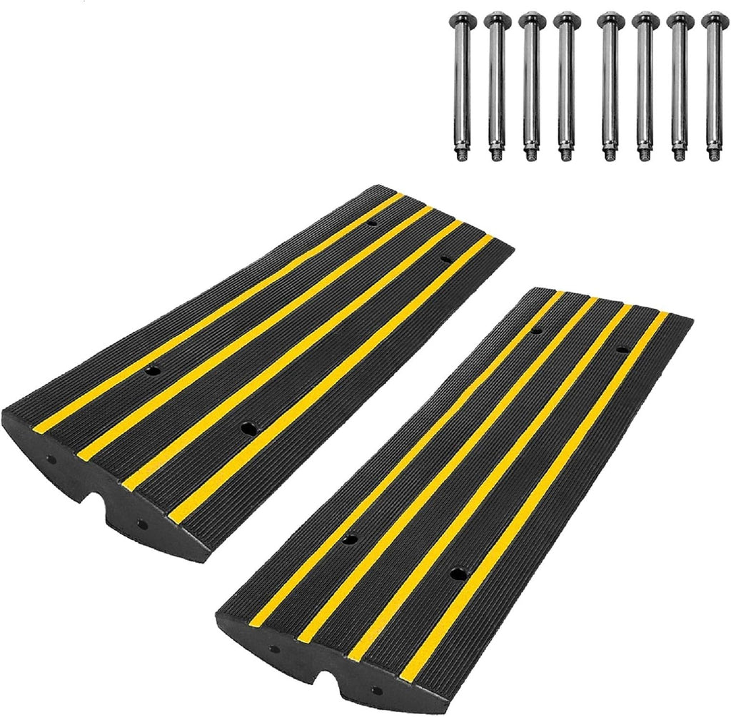 Rubber Curb Ramps 2.5 Inch Rise 2 Pack 10 Ton Capacity C11156
