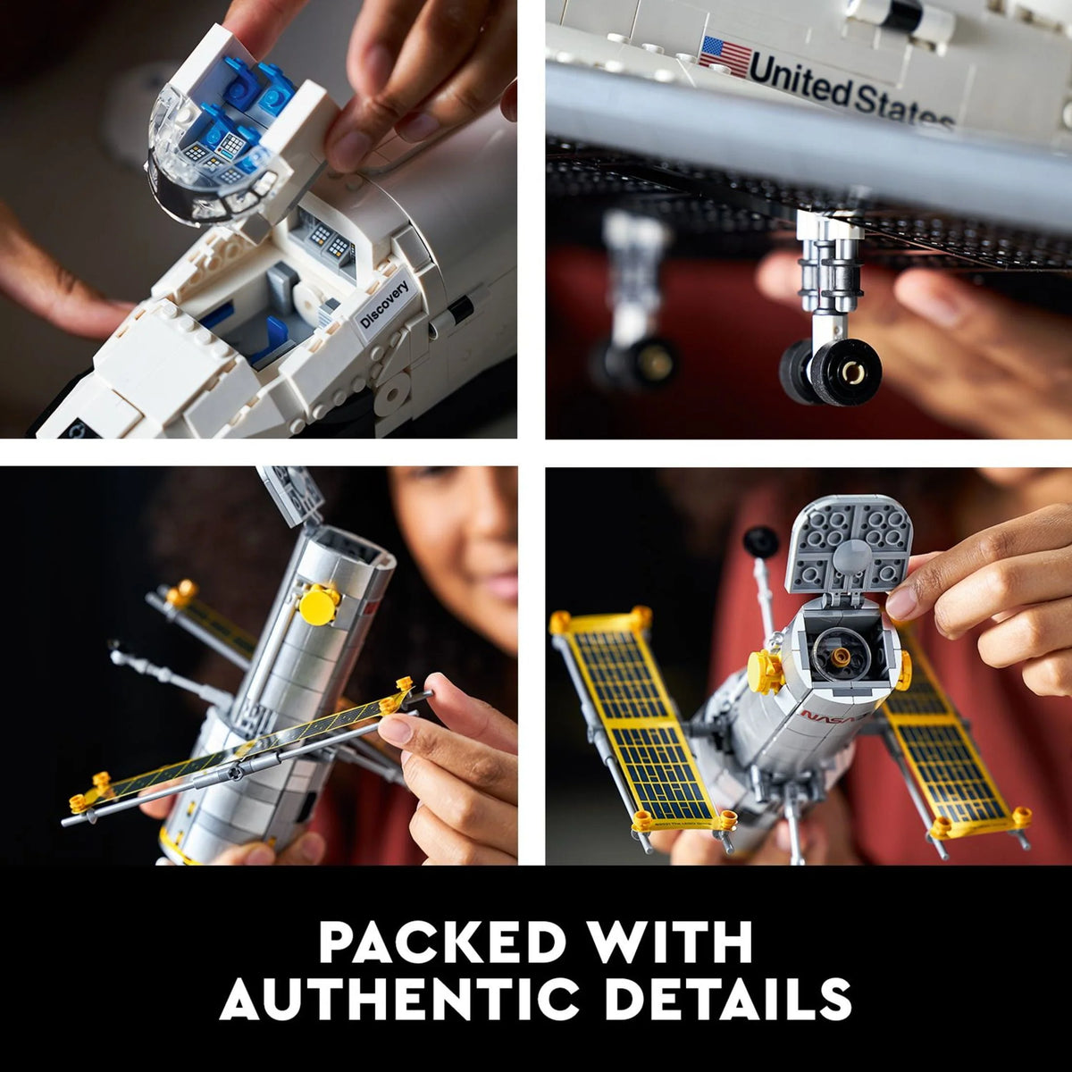 LEGO Icons NASA Space Shuttle Discovery Model Building Kit with Hubble Telescope E918