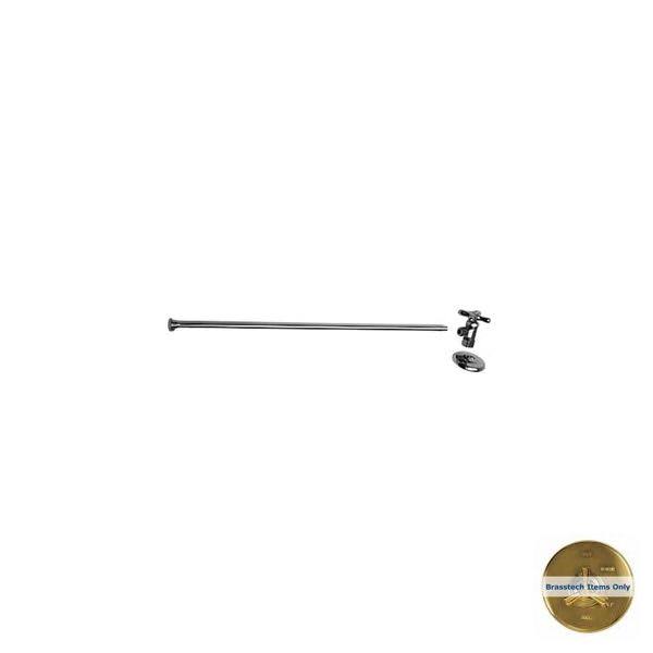 1/2x22 Compression Polished Brass Coated Toilet Supply Kit V404877
