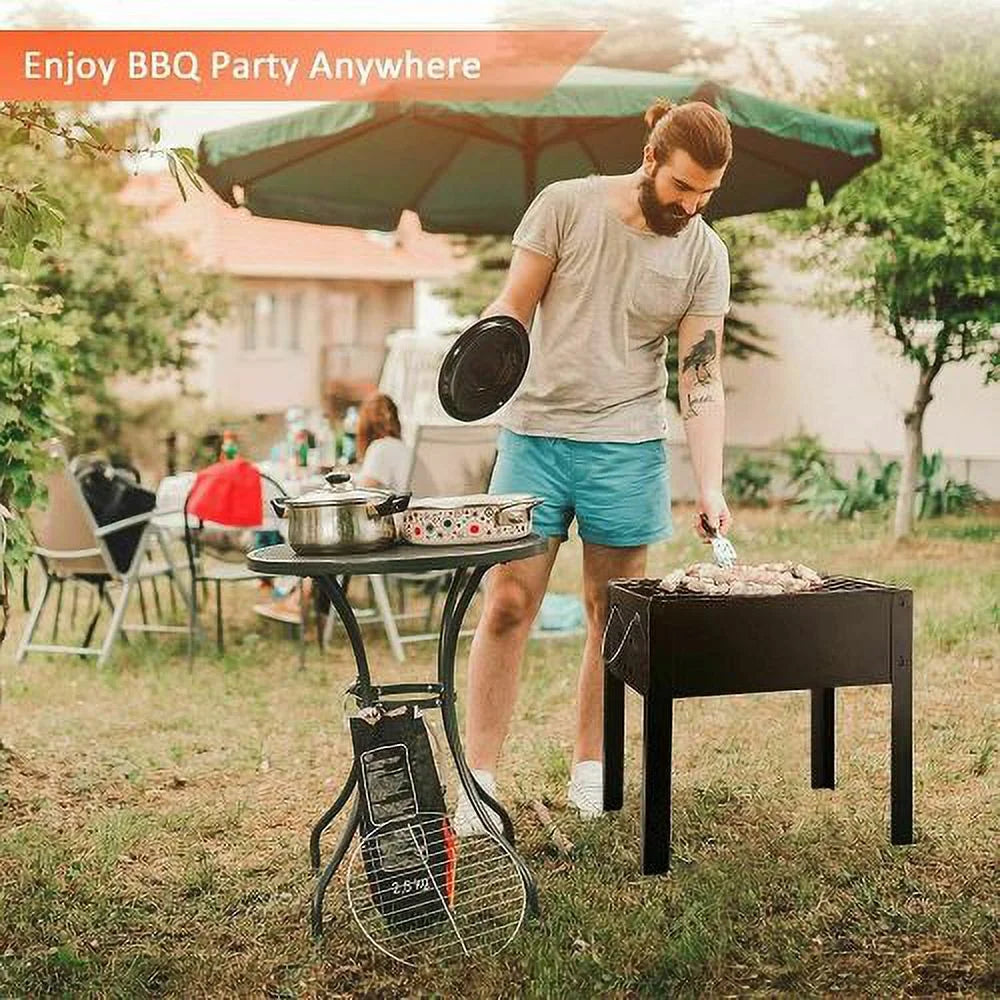 14'' Portable Charcoal Grill with Wheels F7736