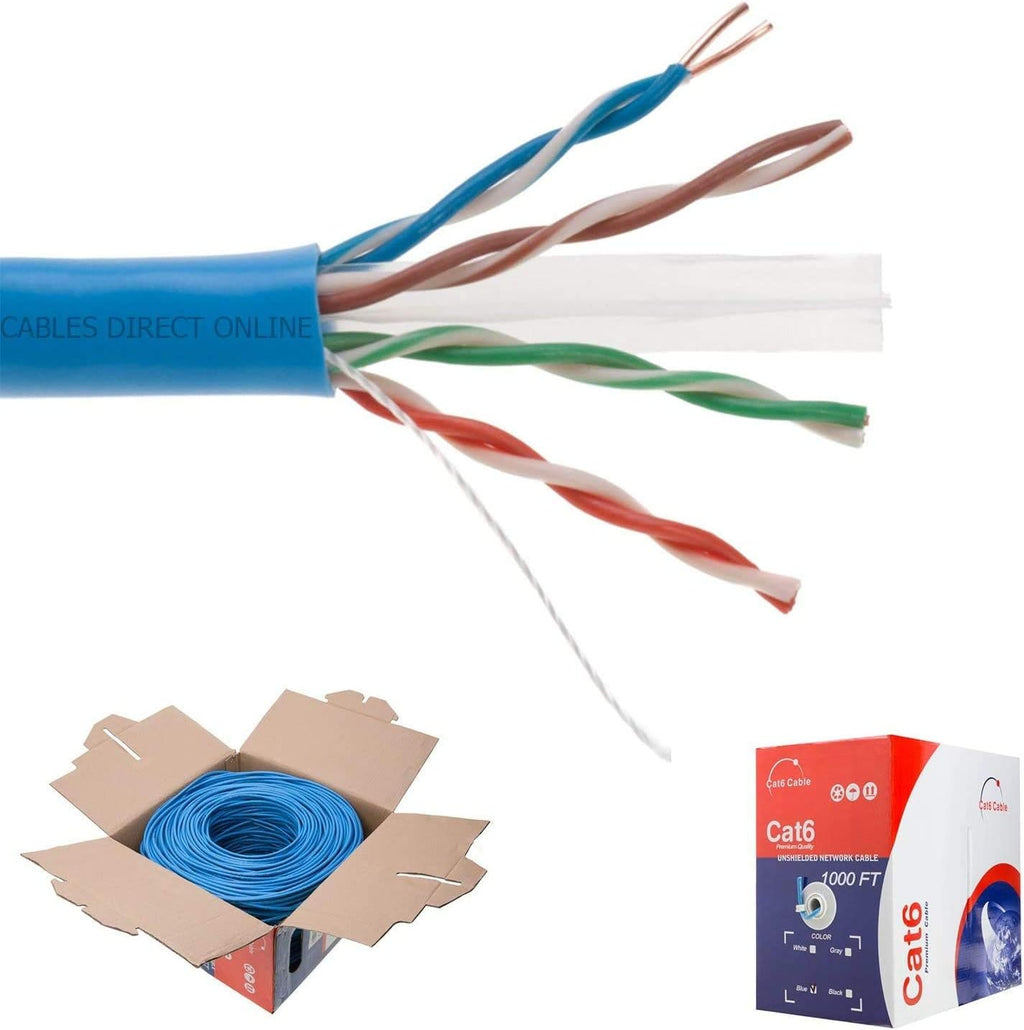 CAT6 1000FT White Solid 23 AWG Plenum Cable N239