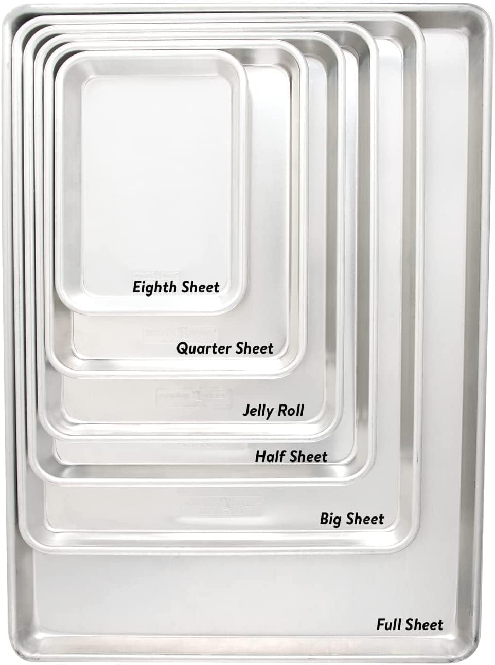 Natural Aluminum Commercial Baker's Quarter Sheet with Lid Q648872