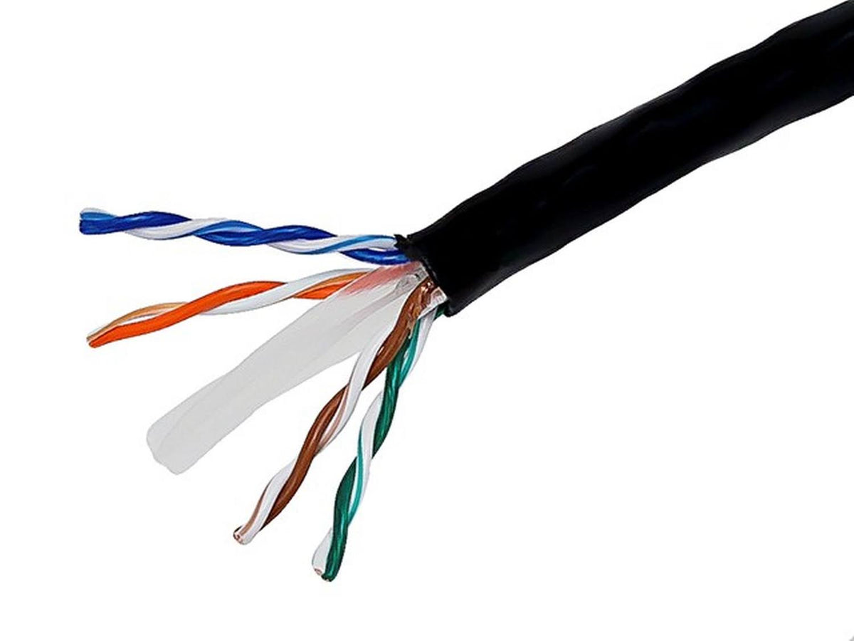 CAT 6 UTP 1000 ft Black Bulk Cable Q502818