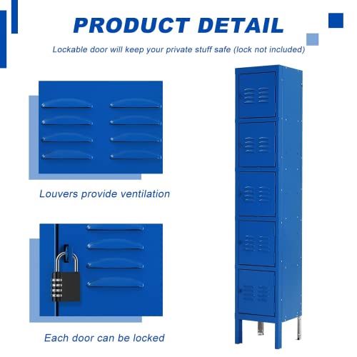 3-Tier Steel Locker 3 Doors Grey X9732