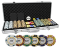 Set of 500 14 Gram 3 Tone Chips with Aluminum Case U2635