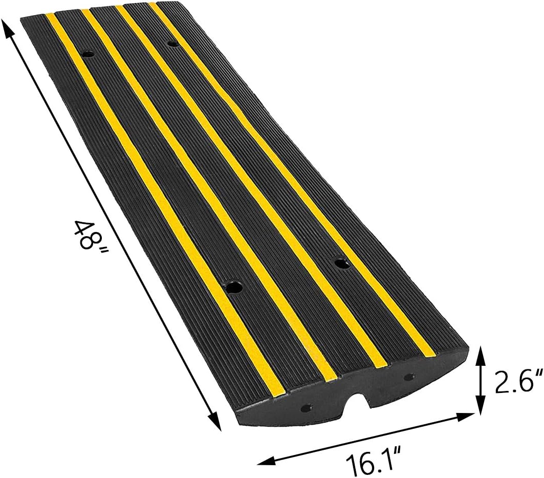 Rubber Curb Ramps 2.5 Inch Rise 2 Pack 10 Ton Capacity C11156