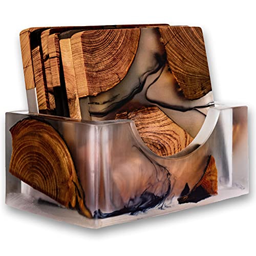 Wooden Coasters Set, Cedar Wood Coaster (4) D653