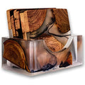 Wooden Coasters Set, Cedar Wood Coaster (4) D653