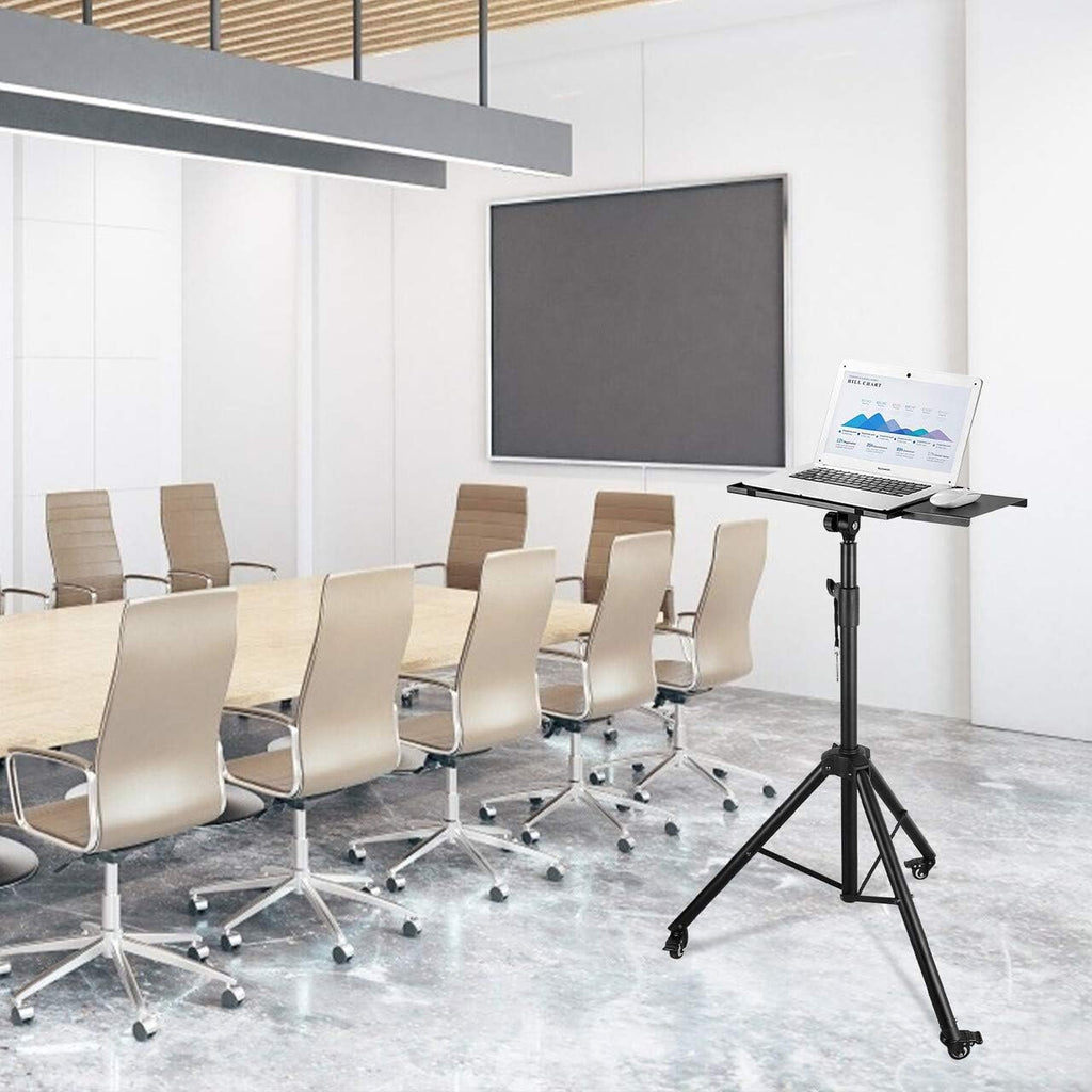 Projector Tripod Stand with Height Adjustable Plate and Casters M8626