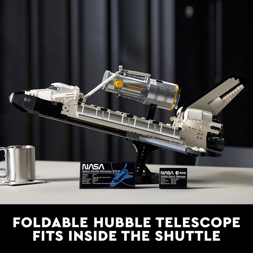 LEGO Icons NASA Space Shuttle Discovery Model Building Kit with Hubble Telescope E918