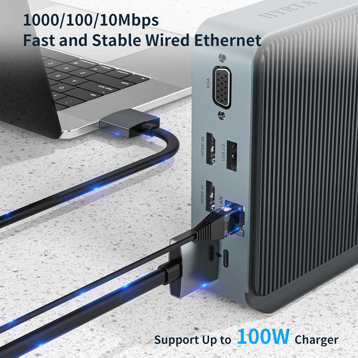 USB C Docking Station with Dual HDMI, VGA, Ethernet, SD/TF Card Reader G83932