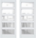 36''x84'' Frosted Glass Barn Door x 2 G6503