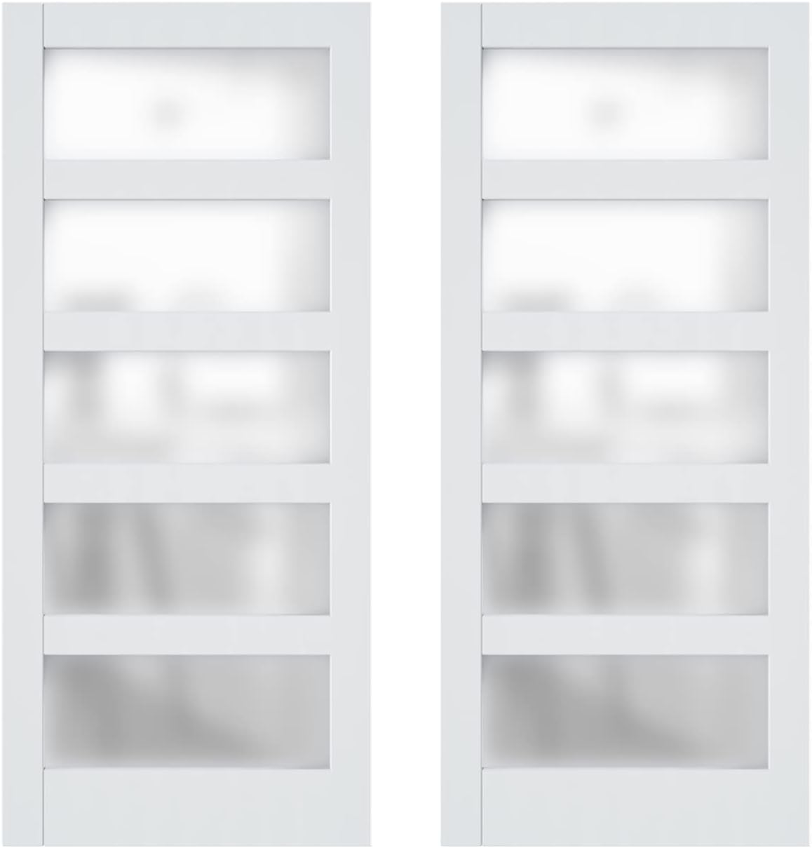 36''x84'' Frosted Glass Barn Door x 2 G6503