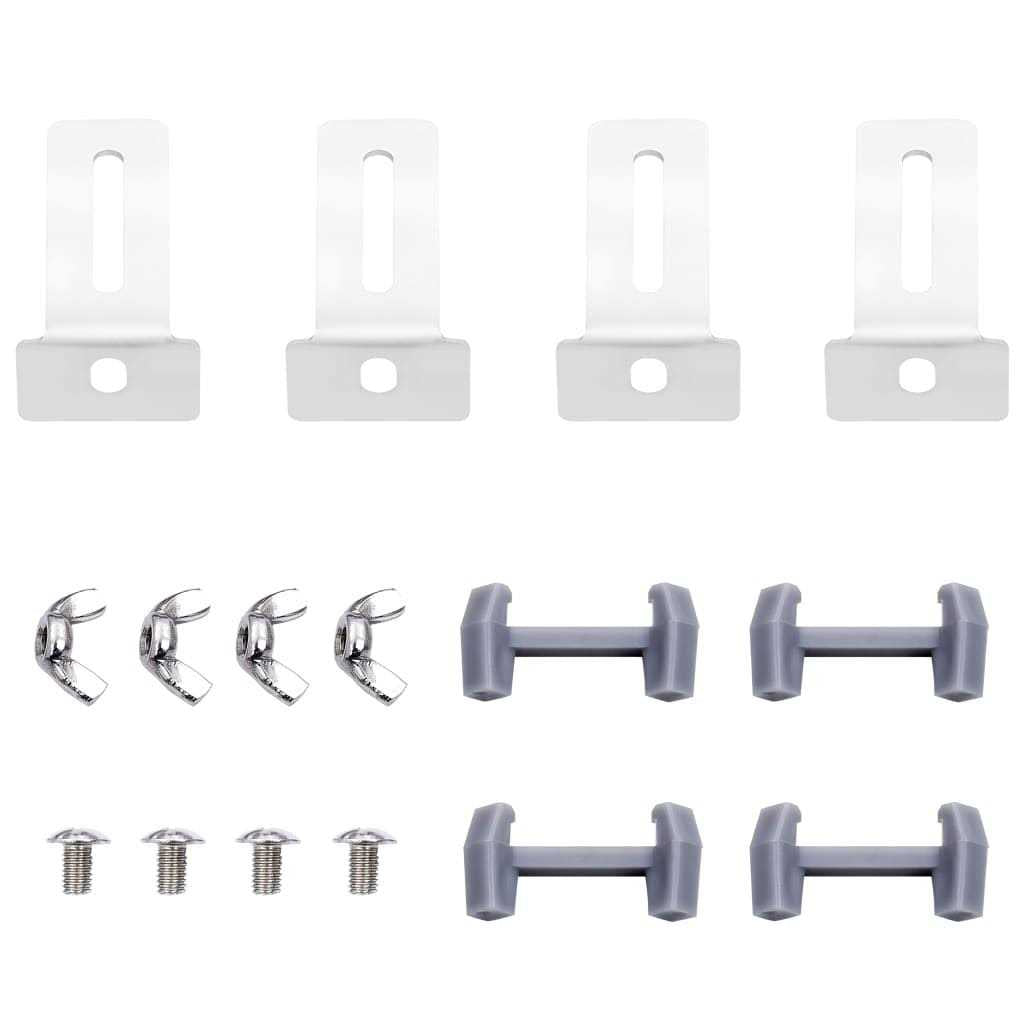 5 Bar Field Gate Steel Silver D4047