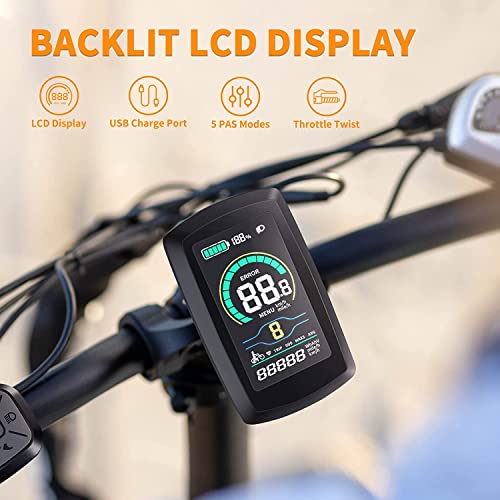 850W Motor 28MPH Max Speed Folding Ebike with 48V 10AH Removable Battery U745915