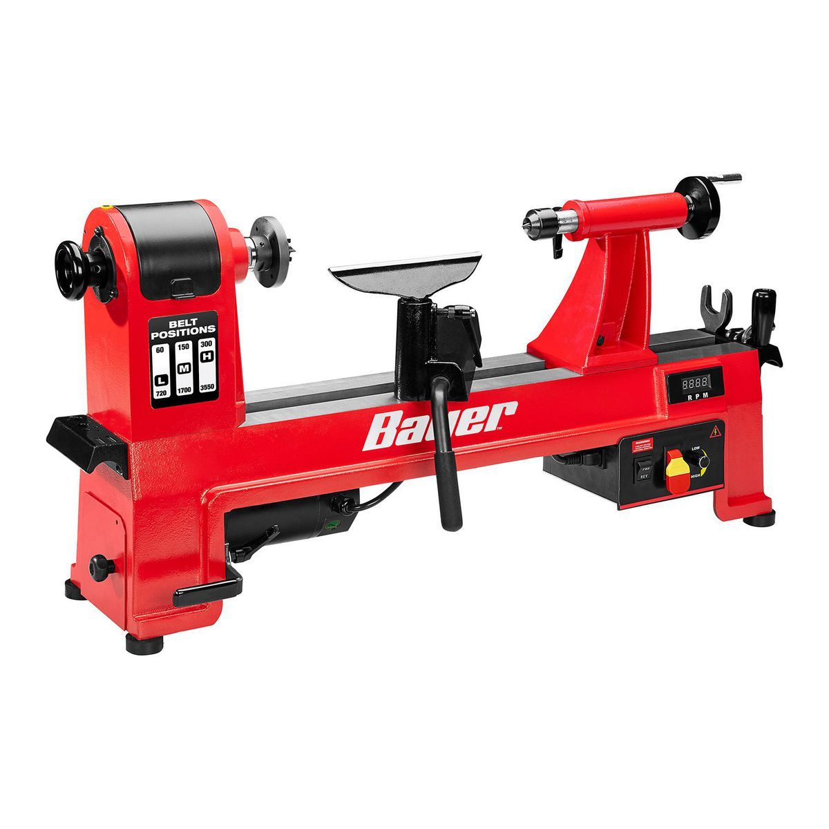 14 in. x 20 in. Electronic Variable-Speed Wood Midi Lathe M663556