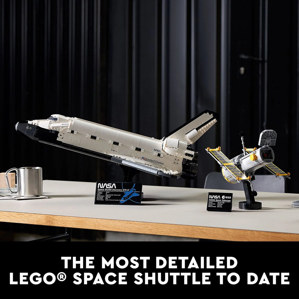 LEGO Icons NASA Space Shuttle Discovery Model Building Kit with Hubble Telescope E918