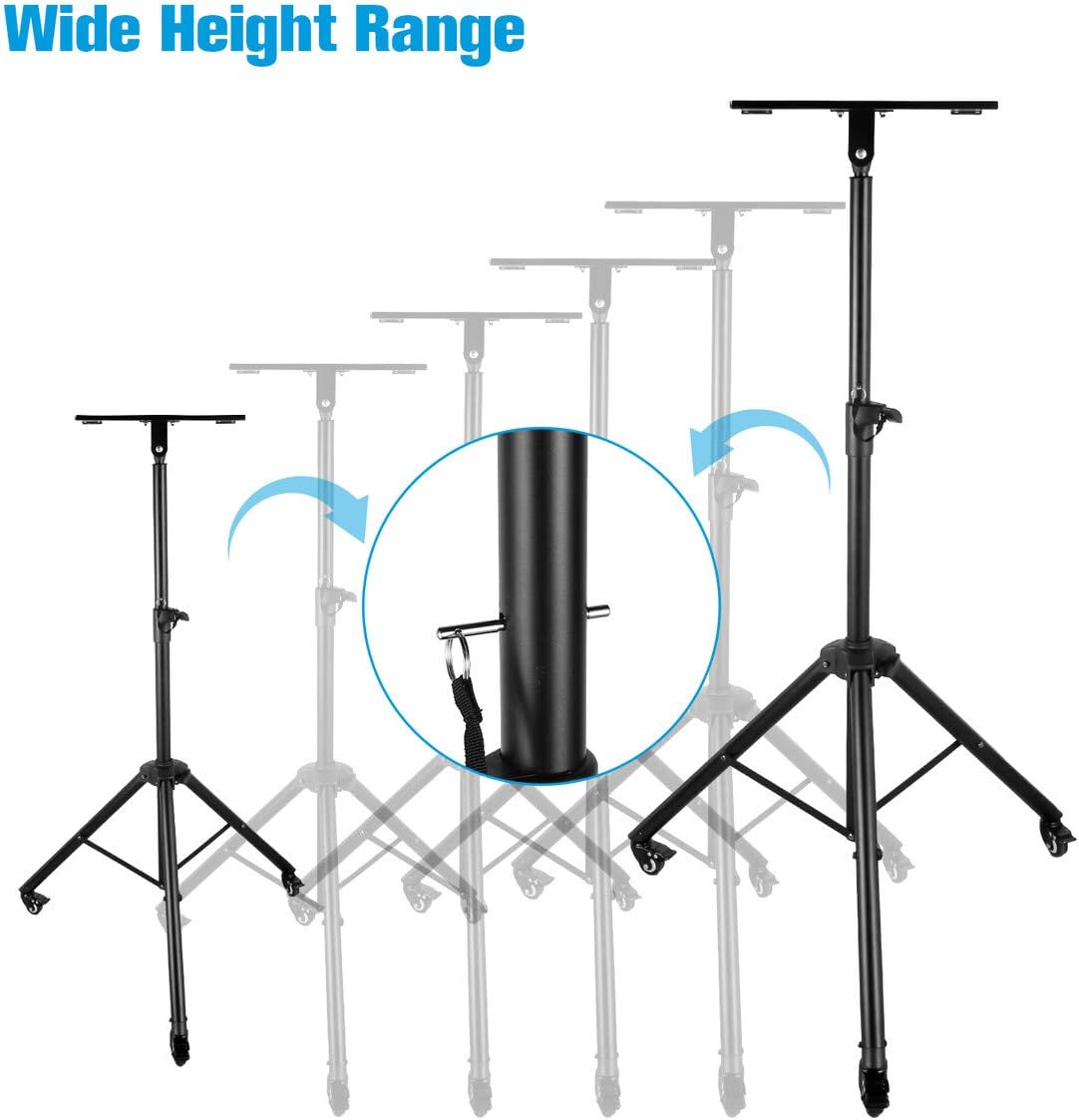 Projector Tripod Stand with Height Adjustable Plate and Casters M8626