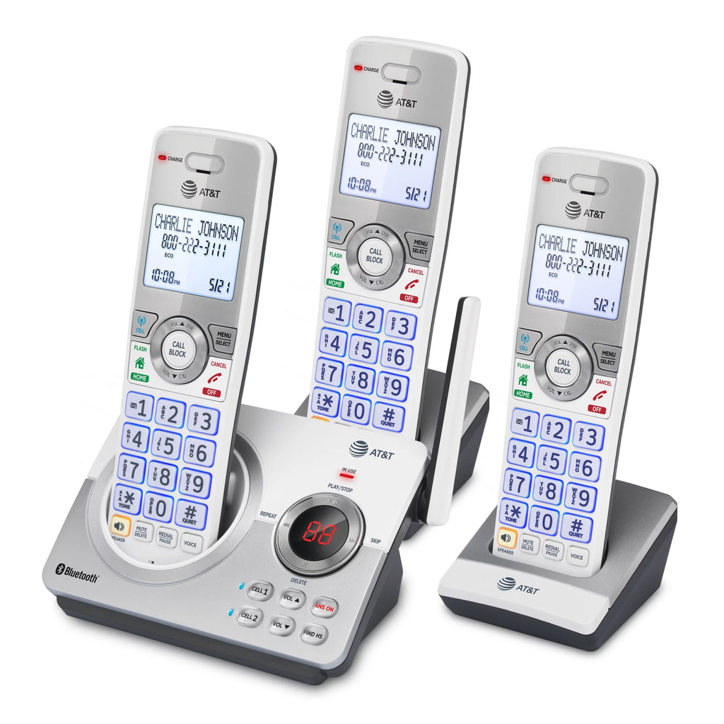 3 Handset Expandable Cordless Phone (White/Silver) N4573