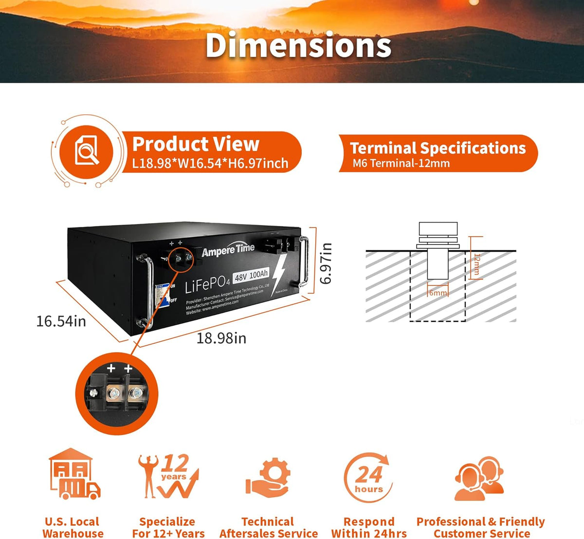 12V 300Ah Lithium LiFePO4 Battery with 200A BMS C158