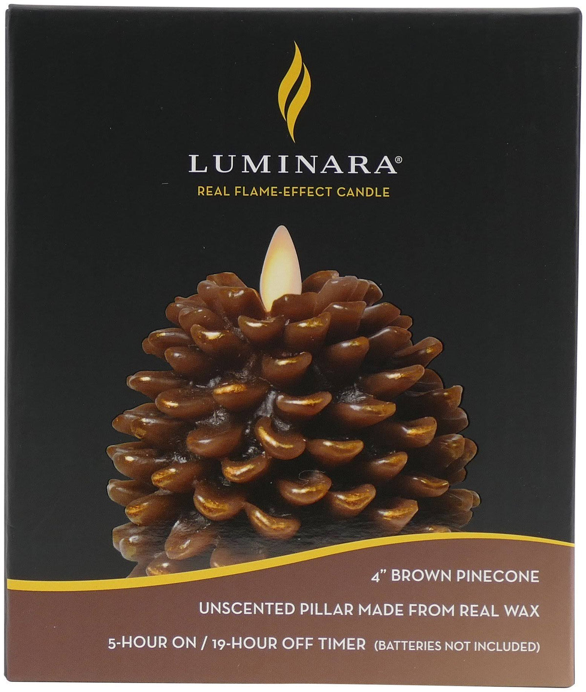Flameless Pine Cone Candle I27285