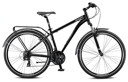 Adult Hybrid Bike 700c Wheels 21-Speeds Step-Through Frame Front Rear Fenders Rear Cargo Rack S83938