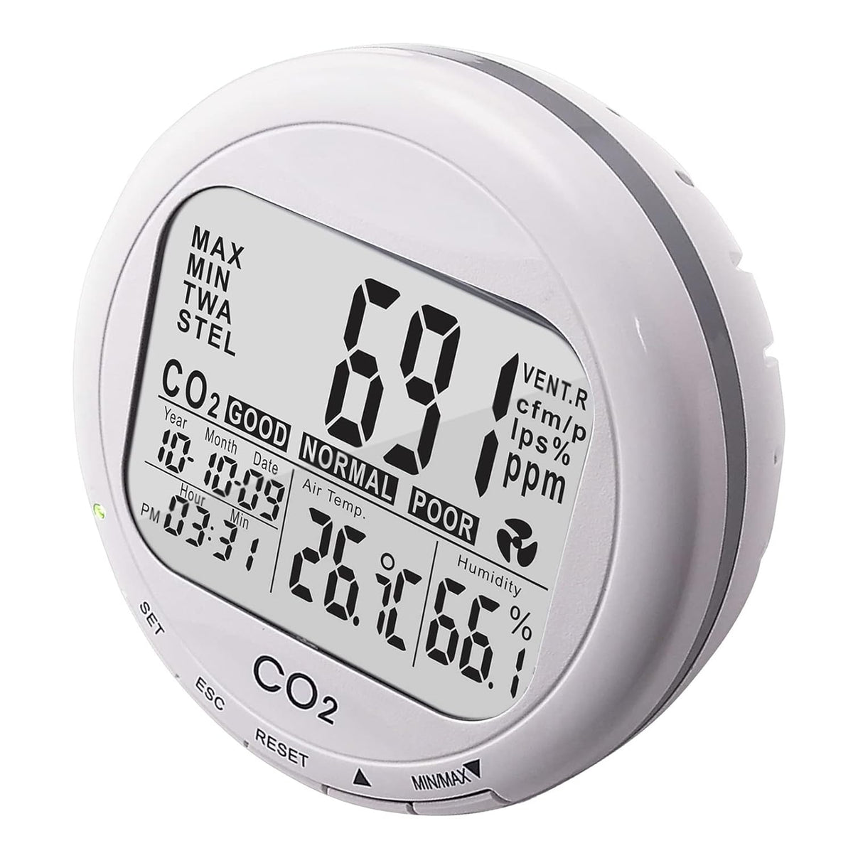 CO2 Carbon Dioxide Monitor with Relay Function NDIR Sensing Probe P206