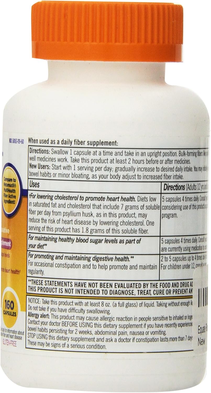 Fiber Supplement Capsules, 160-Count Bottle H873373
