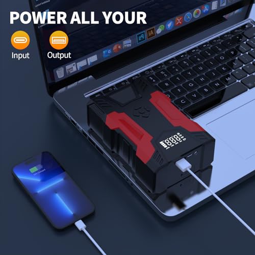 3000A 12V 37000mWh Car Jump Starter with Jumper Cables X6577
