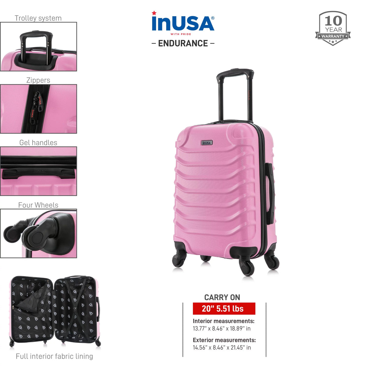 20" Hardside Lightweight Luggage with Spinner Wheels B5515