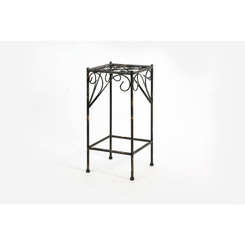 Medium Celtic Clover Square Cast-Iron Plant Stand W137