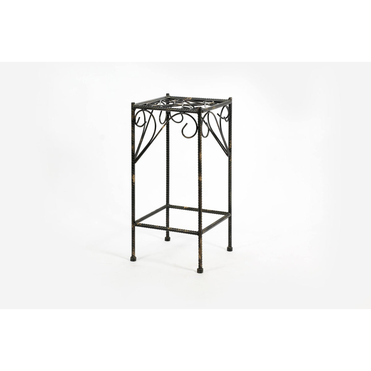 Medium Celtic Clover Square Cast-Iron Plant Stand W137