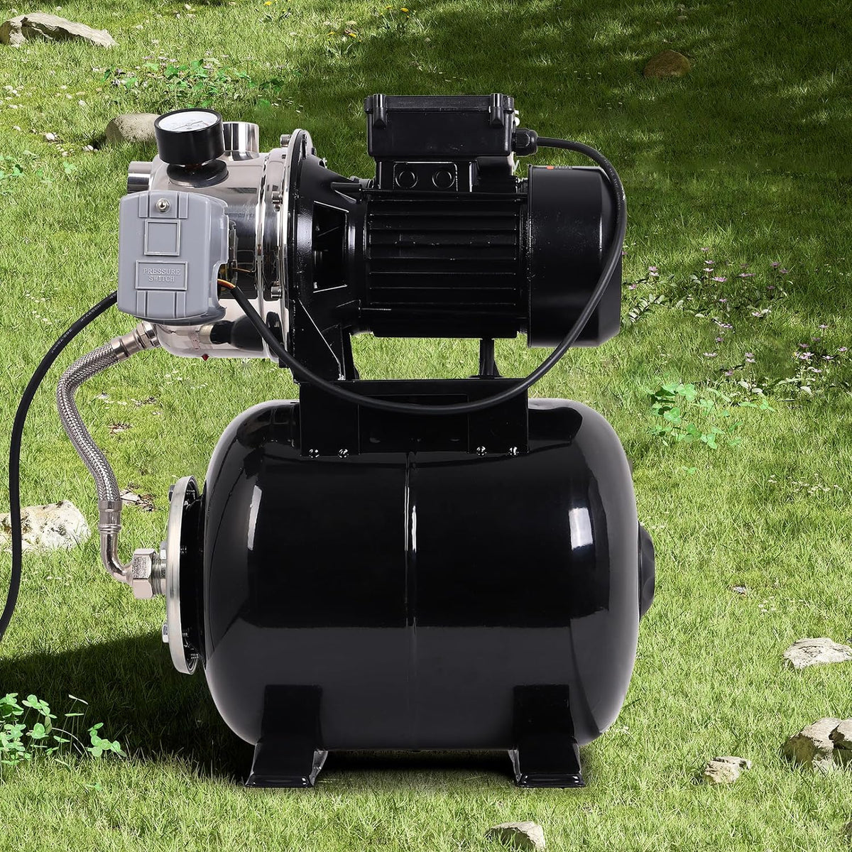 1.6HP Stainless Steel Shallow Well Pump with Pressure Tank E702