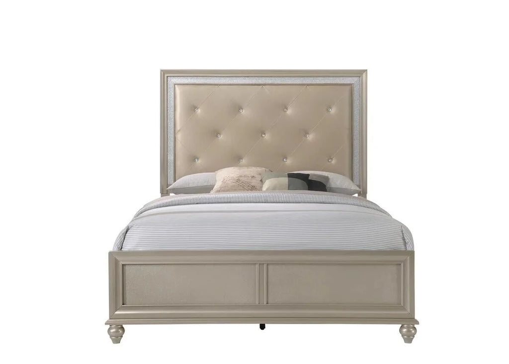 Twin Size 4pc Bedroom Set Bed Dresser Mirror Nightstand H8568